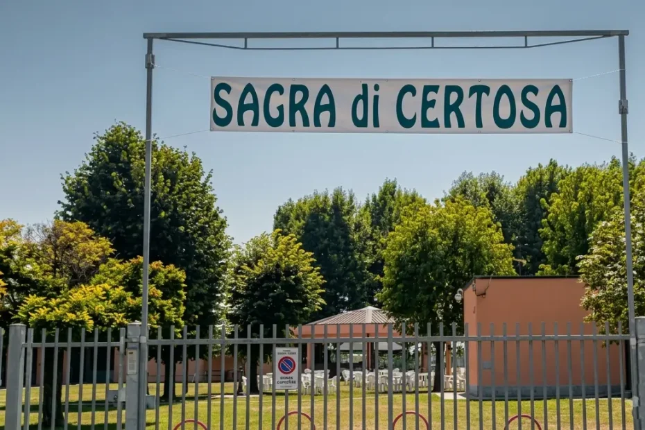 Locandina con il programma completo della Sagra di Certosa di Pavia 2026
