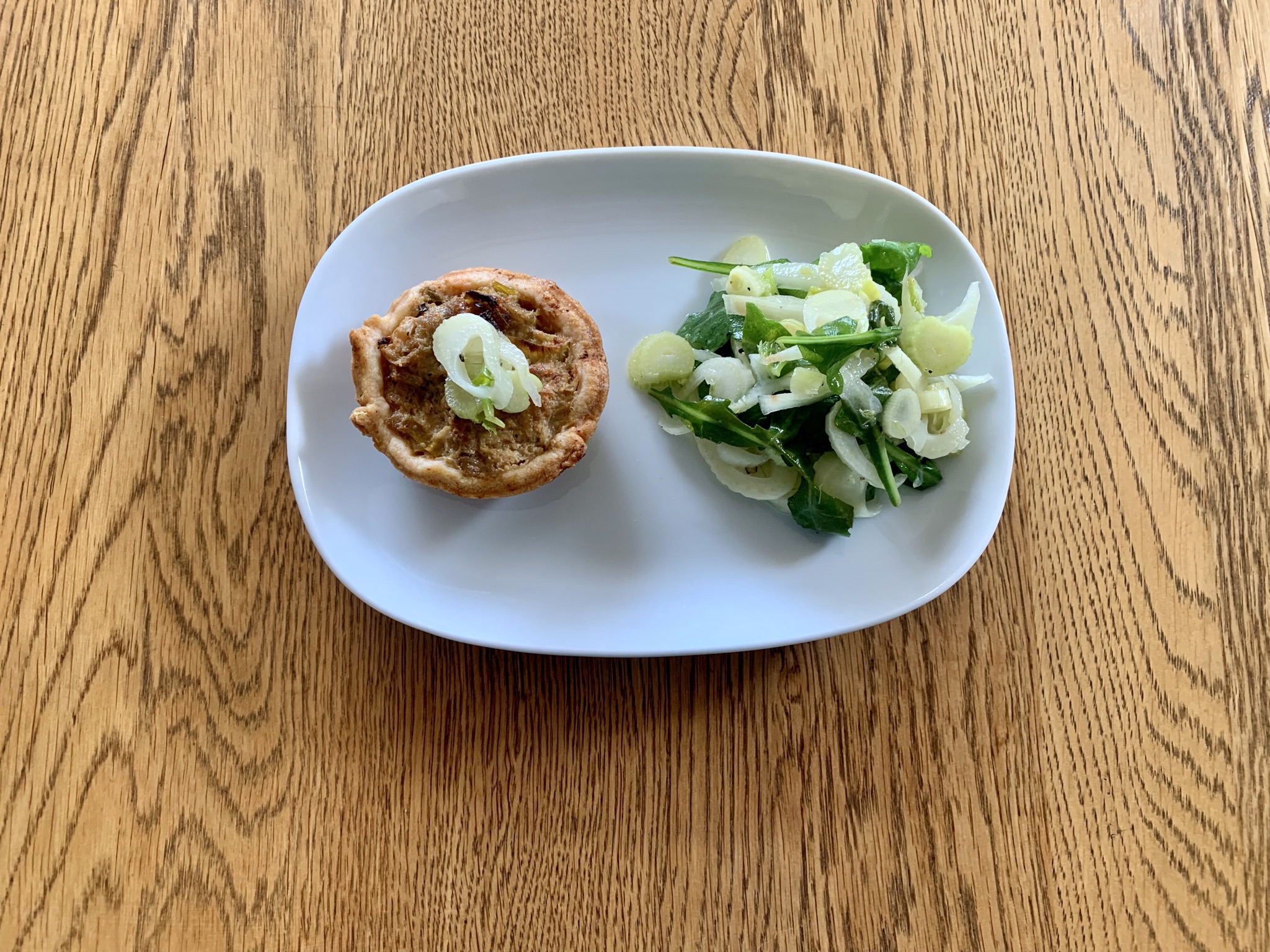 Crab, leek and cheese tartlets