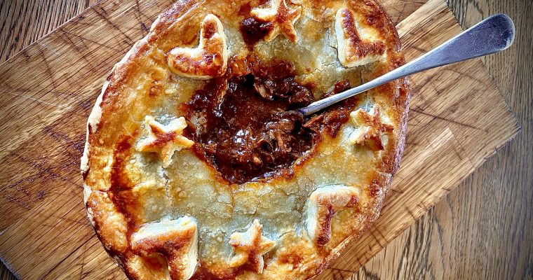 Beef, Stilton and ale pie