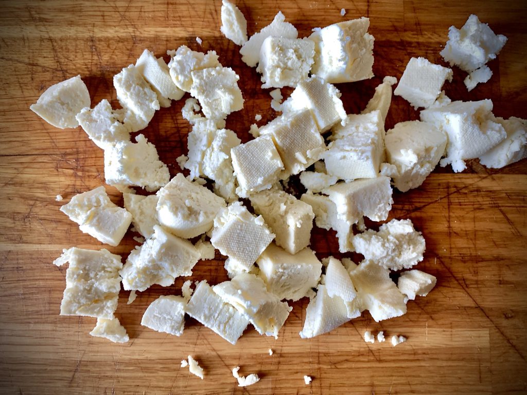 Homemade paneer