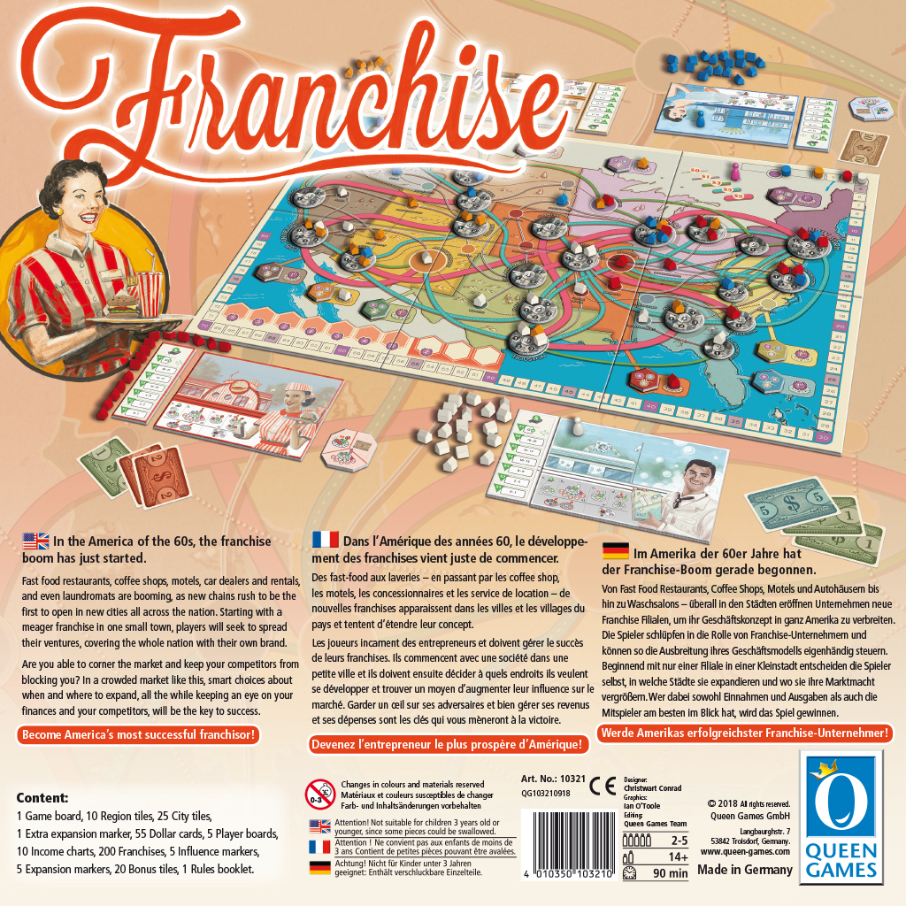Franchise | Queen Games Oostende de beste, leukste bordspellen en kaartspellen kopen een eerlijke goedkope prijs.