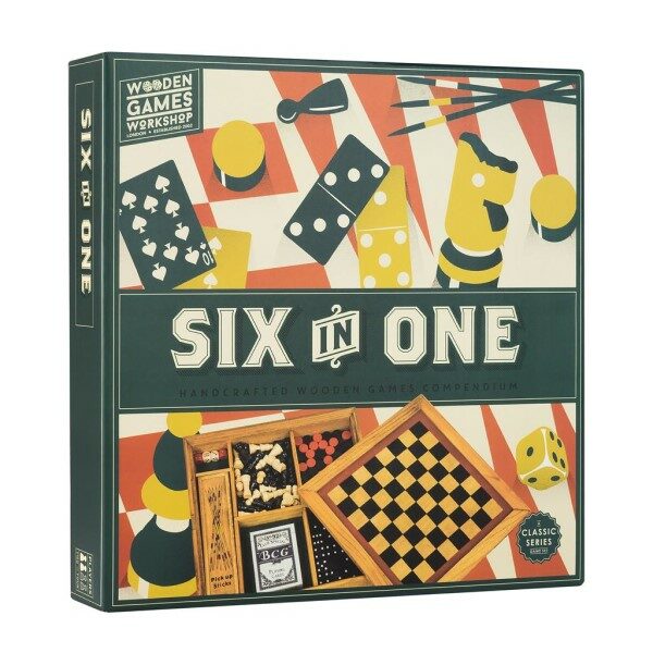 Six in One Wooden Games | Queen of Games Oostende - de beste, leukste  bordspellen en kaartspellen kopen aan een eerlijke goedkope prijs.