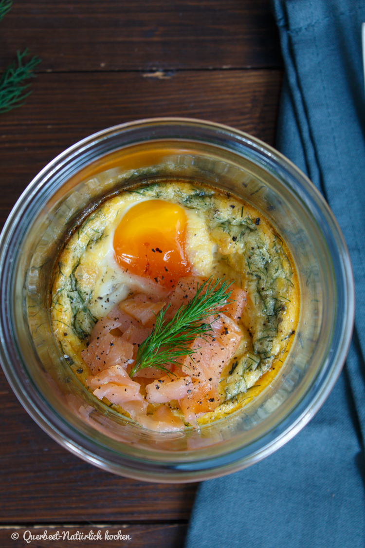 Spinatlachs mit Ei im Glas #Low Carb - Querbeet-Natürlich kochen