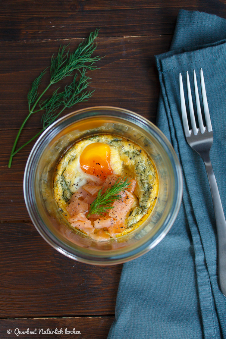 Spinatlachs mit Ei im Glas #Low Carb - Querbeet-Natürlich kochen