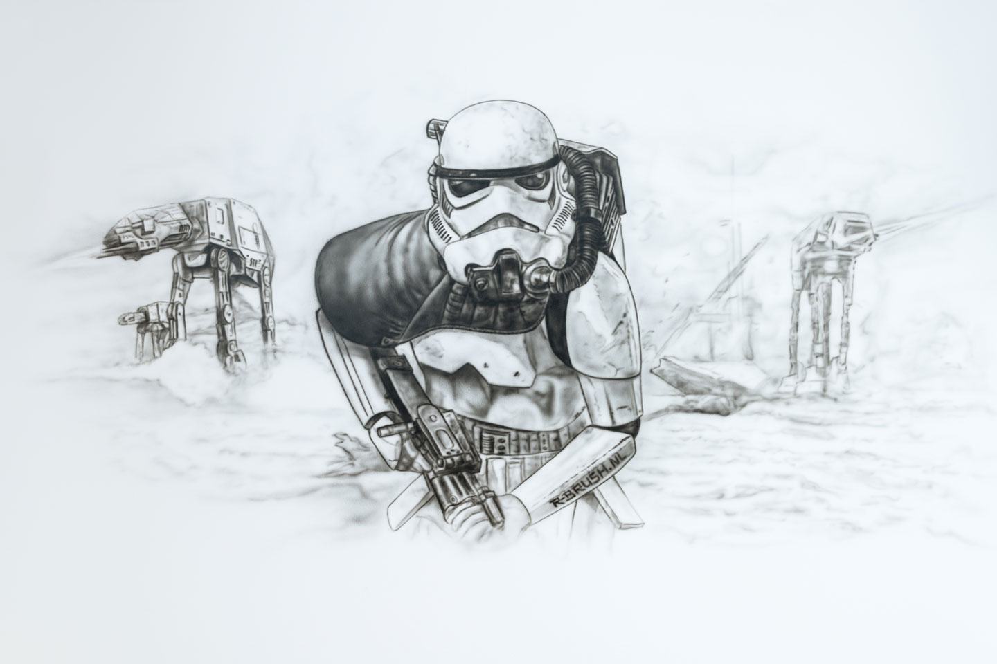 Star Wars muurschildering Ronald Bagijn