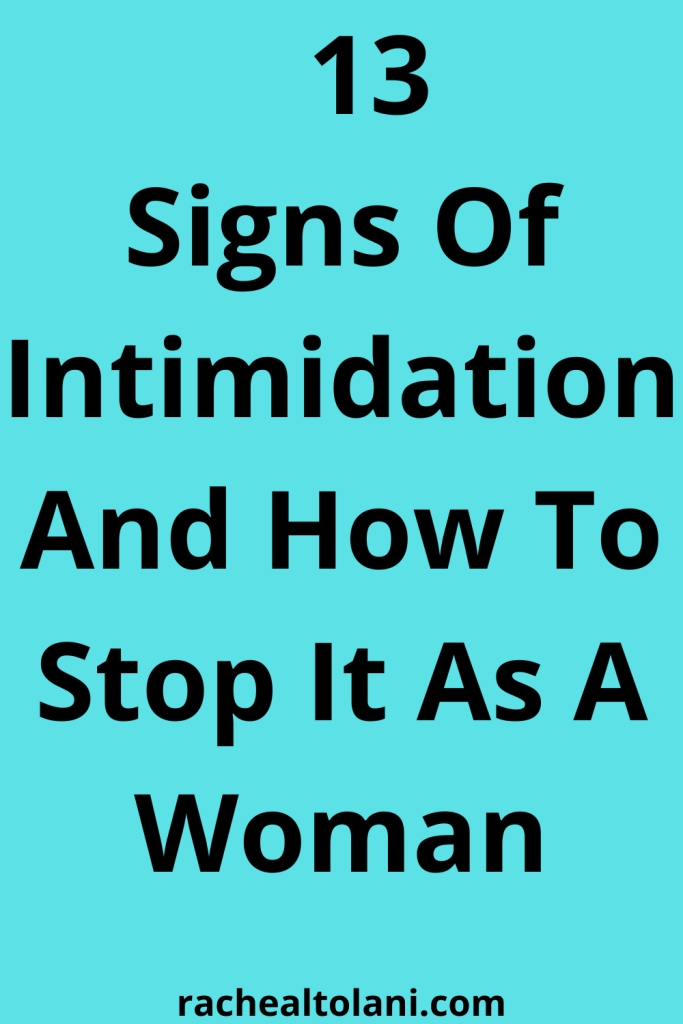Signs Of Intimidation And How To Stop It