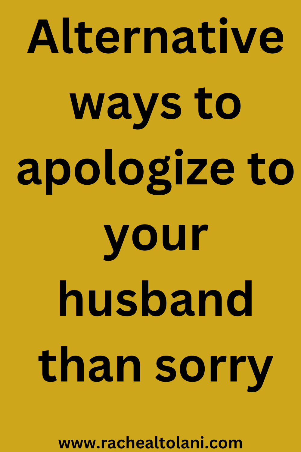 Alternative ways to apologize