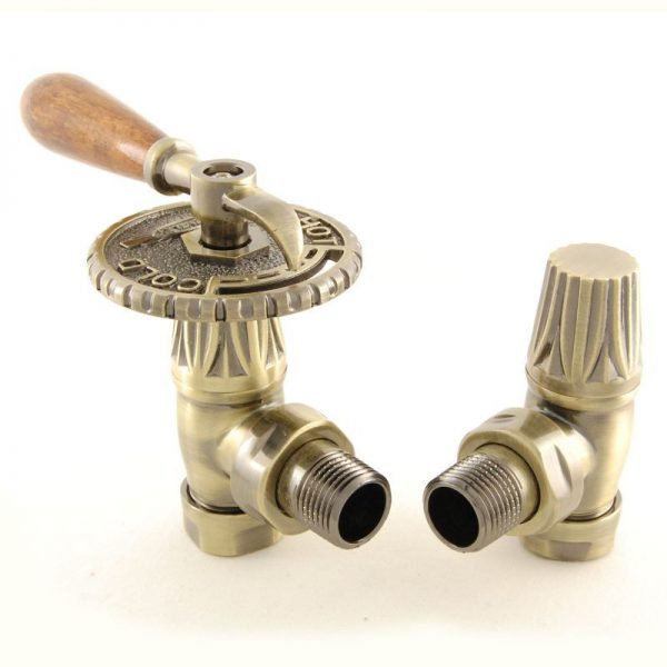 BEN-LEV-AB Bentley lever radiator valve antique brass