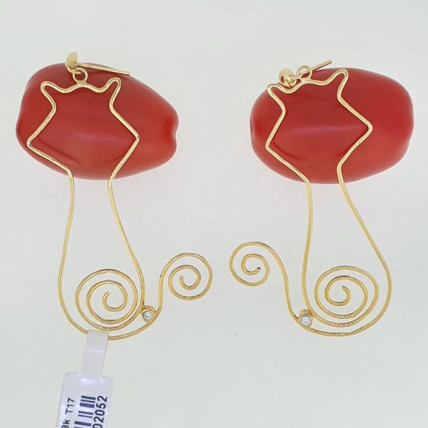 Cat Gold Earing