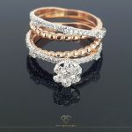 Diamond Rose double Ring