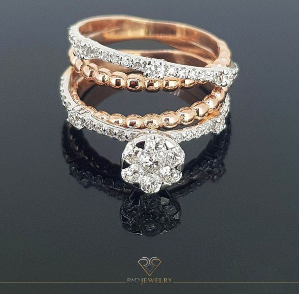 Diamond Rose double Ring