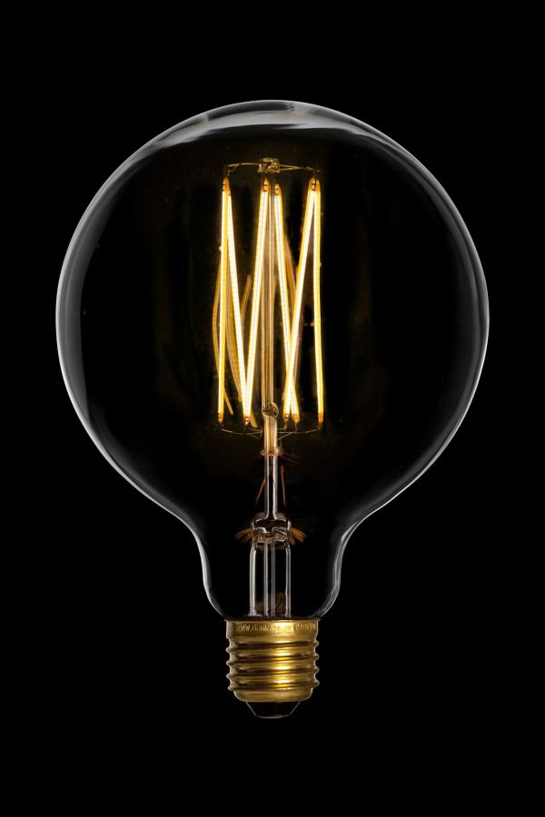 6,5=45 Watt Ø125 DÆMP LED Globe de luxe Filament E27, varm hvidt lys 2.500 K 023825802