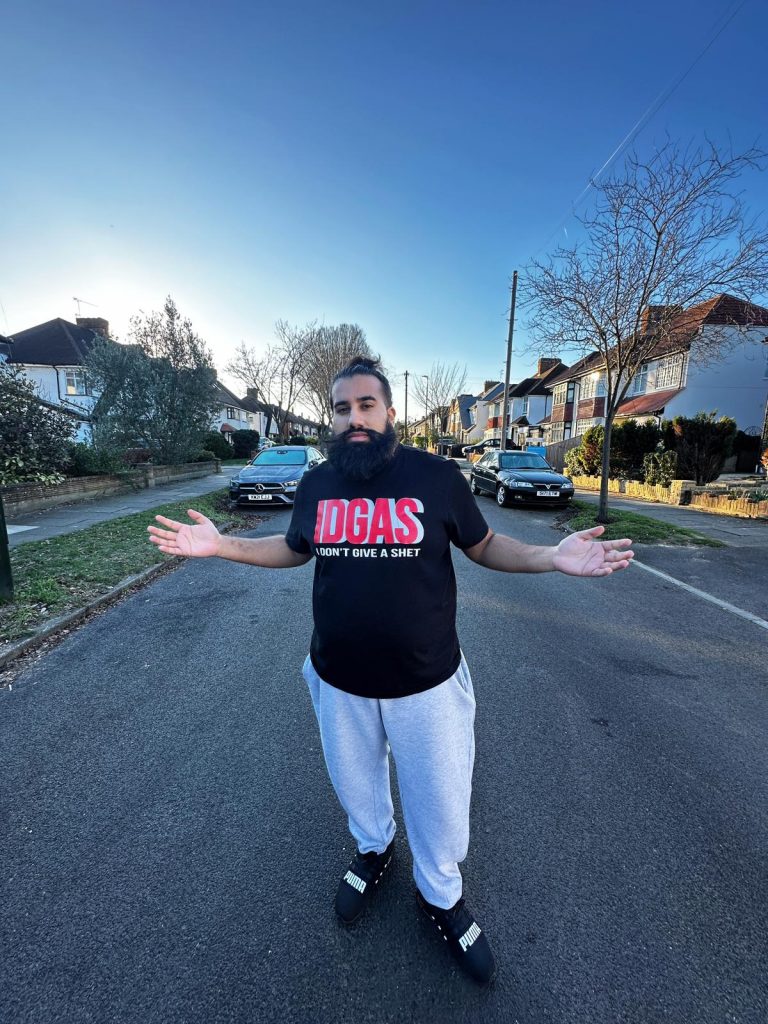 I Don’t Give A Shet (IDGAS) Black TShirt Rai Panesar