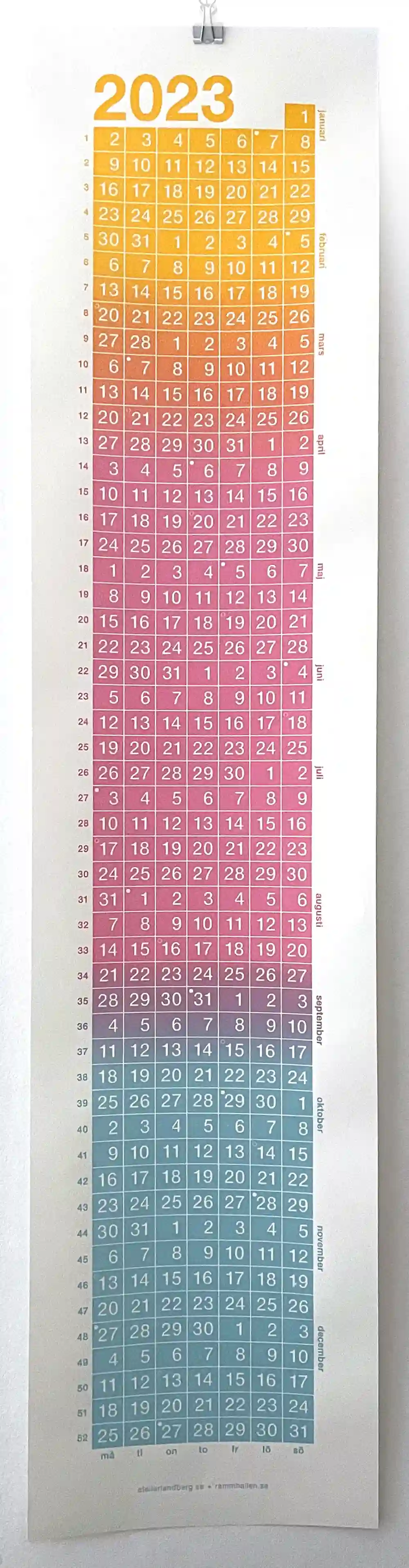 Kalender för 2023.