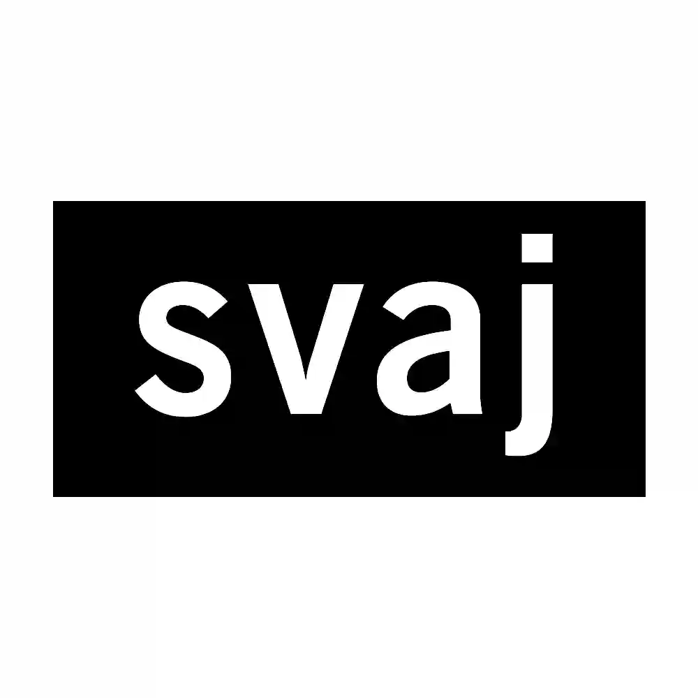Logotype för Svaj, ett elektroniskt musik-kafé i Stockholm.
