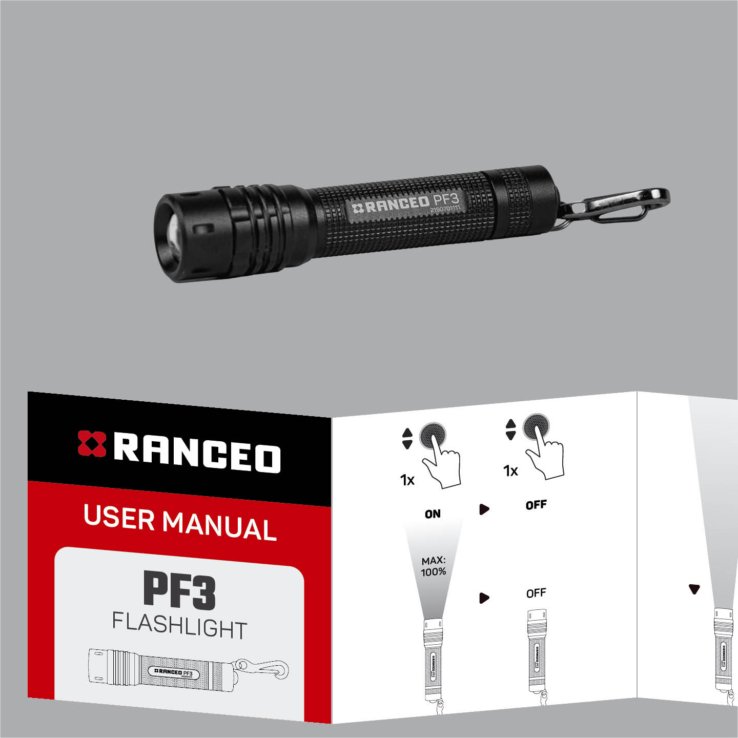 RANCEO PF3 - How to - Manual - How do I operate the keychain light and how does it work - Download download your manual here as a .pdf file