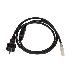 RANCEO - 230V kabel cable 150 cm - Square plug - Firkantet stik - LED Strip Light - See Snake - Construction light - Byggepladsbelysning - Accessories - 5710444950100 - 9501