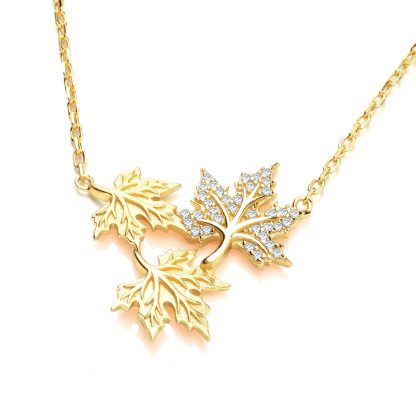 maple leaf gold necklace
