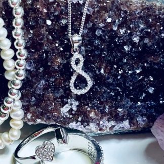 Sterling Silver Infinity Drop Necklace