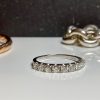 white gold claw set eternity ring