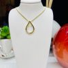 Gold Tear Drop and Gold Necklace
