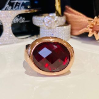 Viventy - Red Stine Rose Gold Plated Ring