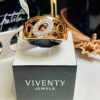 Viventy - Wide Rose Gold Ovals Ring