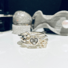 Stacking Rings Bow Flower Heart Ring