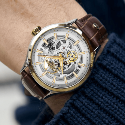 Mens Roamer Competence Skeleton Automatic Watch