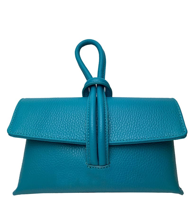 Luna Leather Clutch Bag blue 1