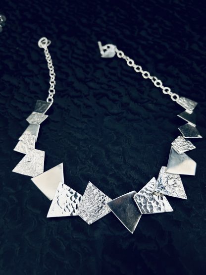 Sterling Silver Shard Statement Necklace