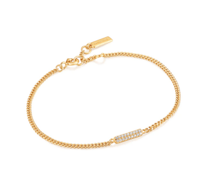 contemporary chain is paired with a shimmering stone encrusted bar detail, serving up the perfect touch of this season’s sparkle trend in an everyday way