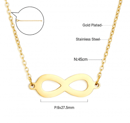 Hypo-Allergenic Infinity Gold Necklace