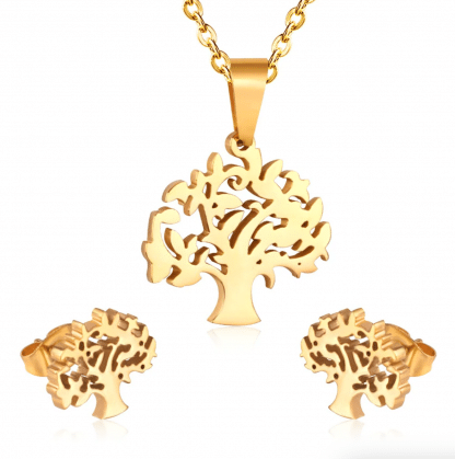 tree of life - Gold stainless steel 1