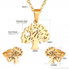 tree of life - Gold stainless steel 1