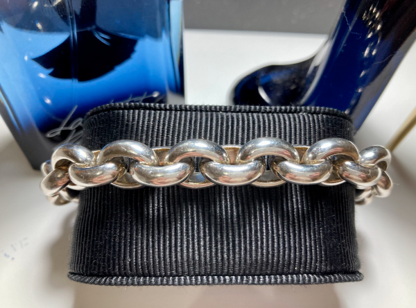 heavy silver link chain bracelet 4