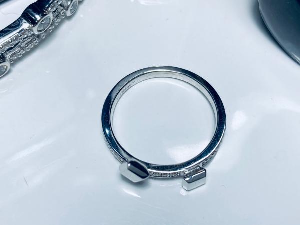 Silver Square Set Ring 2