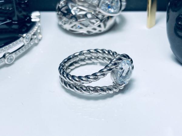 Sterling Silver Rope Loop Ring