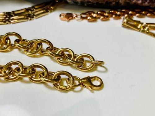 Yellow Gold Round Cable Chain Bracelet