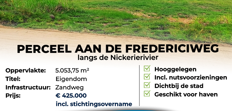 Perceel langs de Nickerierivier