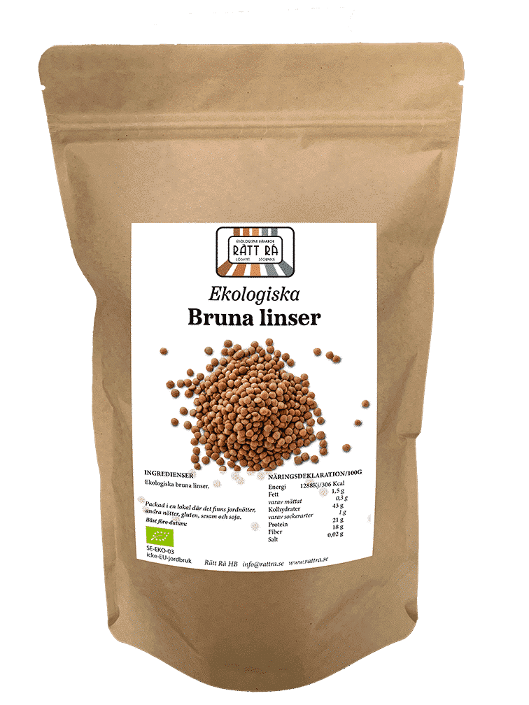 Ekologiska bruna linser 2 kg