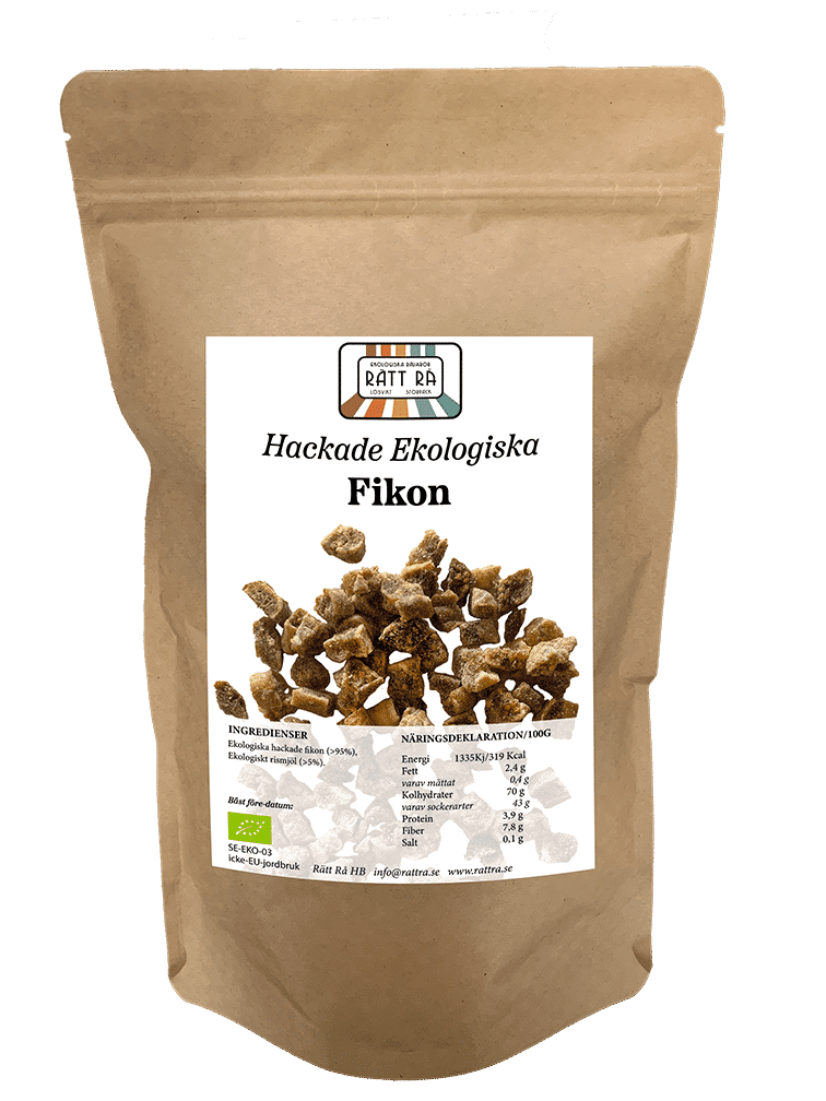 Ekologiska hackade fikon 500 g