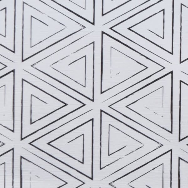 Raved Oilcloth - Triangle Design White