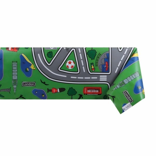 Raved Oilcloth - Play Mat Car Track
