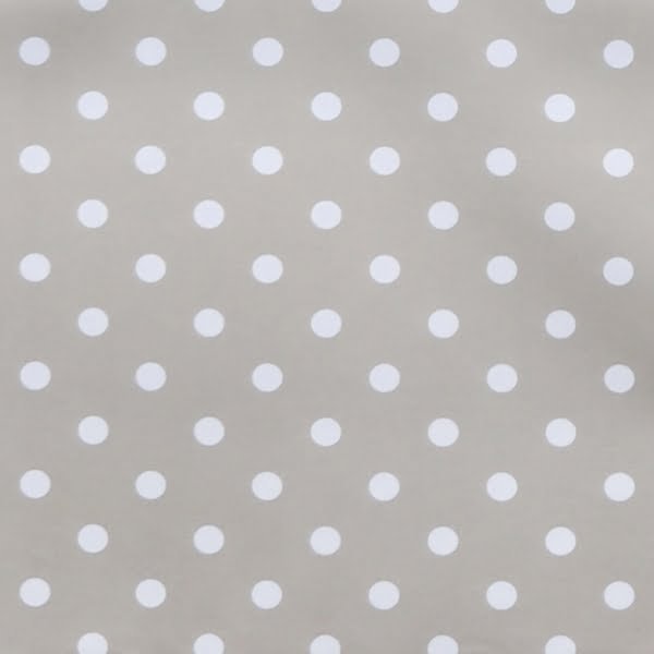 Raved Oilcloth - White Dots - Gray