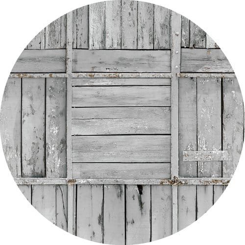 Raved Round Oilcloth ø 160 cm - Wood Look Gray