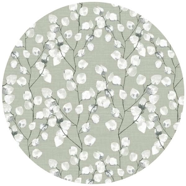 Raved Round Oilcloth ø 160 cm - Spring Flowers Green