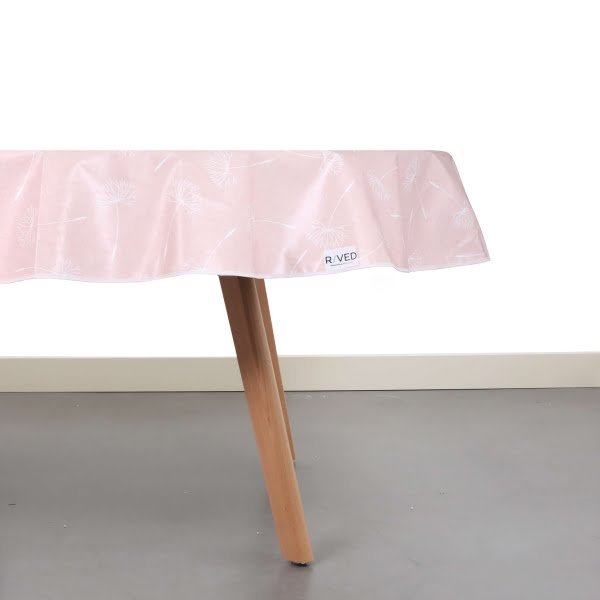 Raved Round Oilcloth ø 160 cm - Dandelion Pink