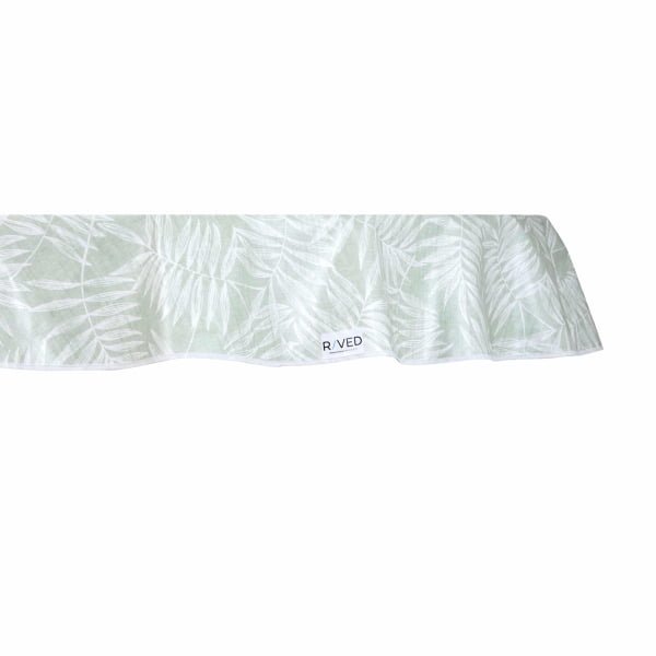 Raved Round Oilcloth ø 160 cm - Flowers Design Green