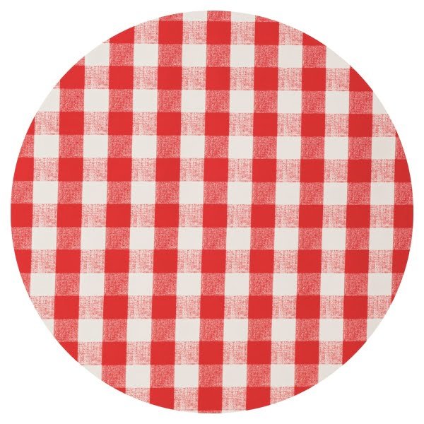 Raved Round Oilcloth ø 160 cm - Picknick Red